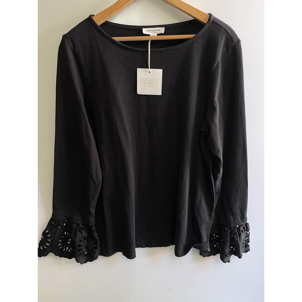 BEACH LUNCH LOUNGE blouse top size L Bell Sleeves NWT